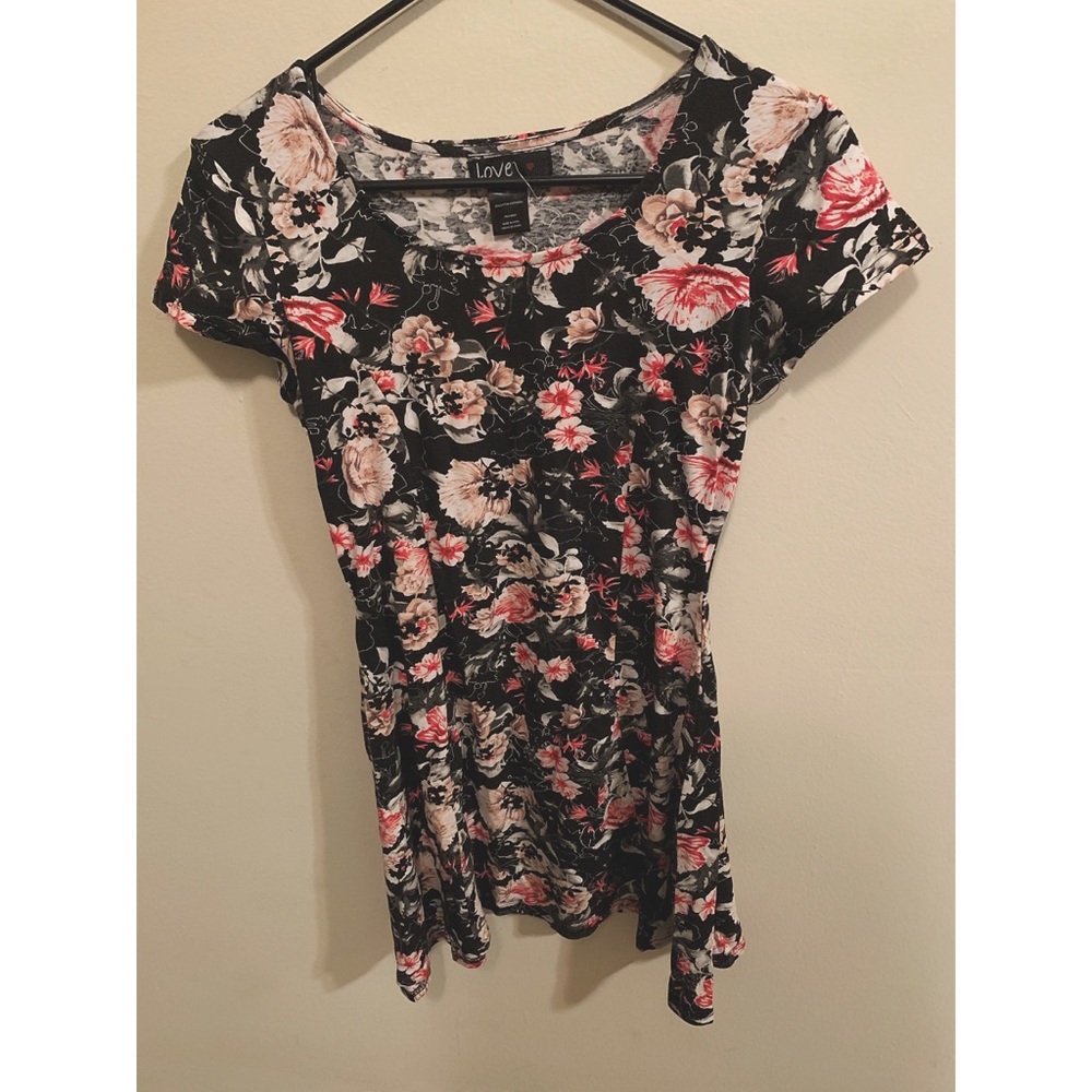 Love Floral Print Mini Dress